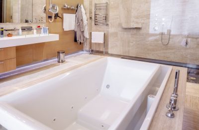 Modern Bathroom with New Bathtub
